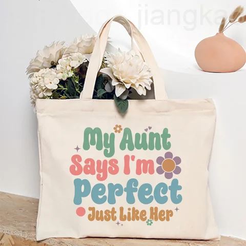 I Love My Aunts Сумка-тоут с радужным принтом Женская сумка на плечо Женская сумка для покупок Женская сумка на день рождения Рождественский подарок для тети