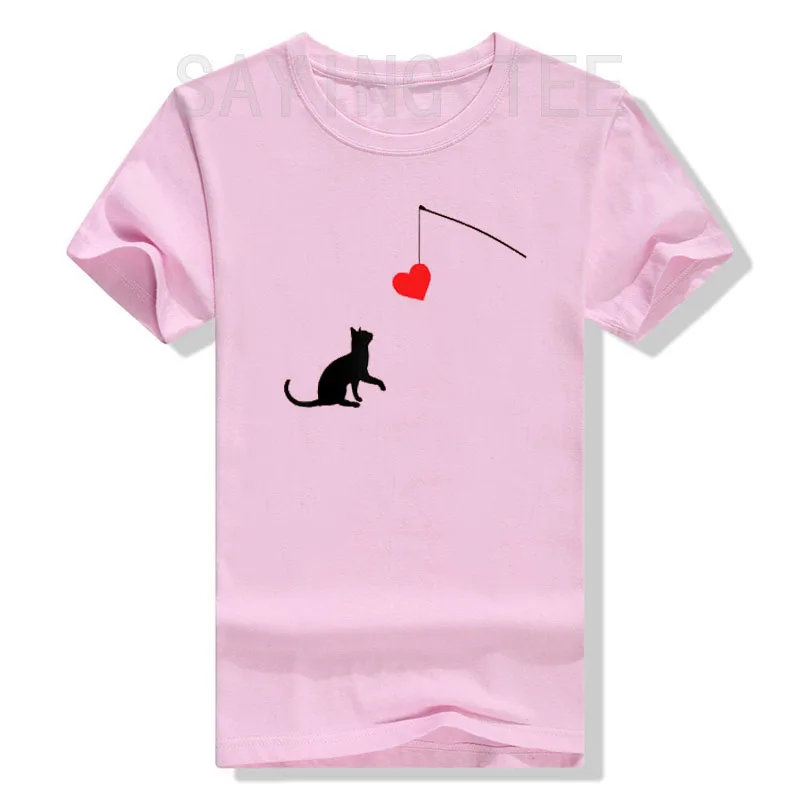 

Cat Toy Shirt Valentine's Day Gifts for Her or For Him T-Shirt Funny Cat Lover Graphic Tee Top Cute Boyfriends Girlfriends Gifts