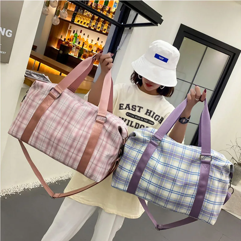 Клетчатая дорожная сумка-Органайзер ручной чемодан водонепроницаемые