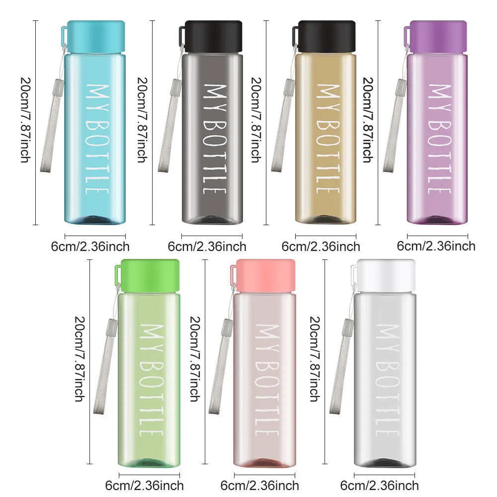 500 мл Мужская Женская пластиковая стандартная спортивная чашка для воды бутылка