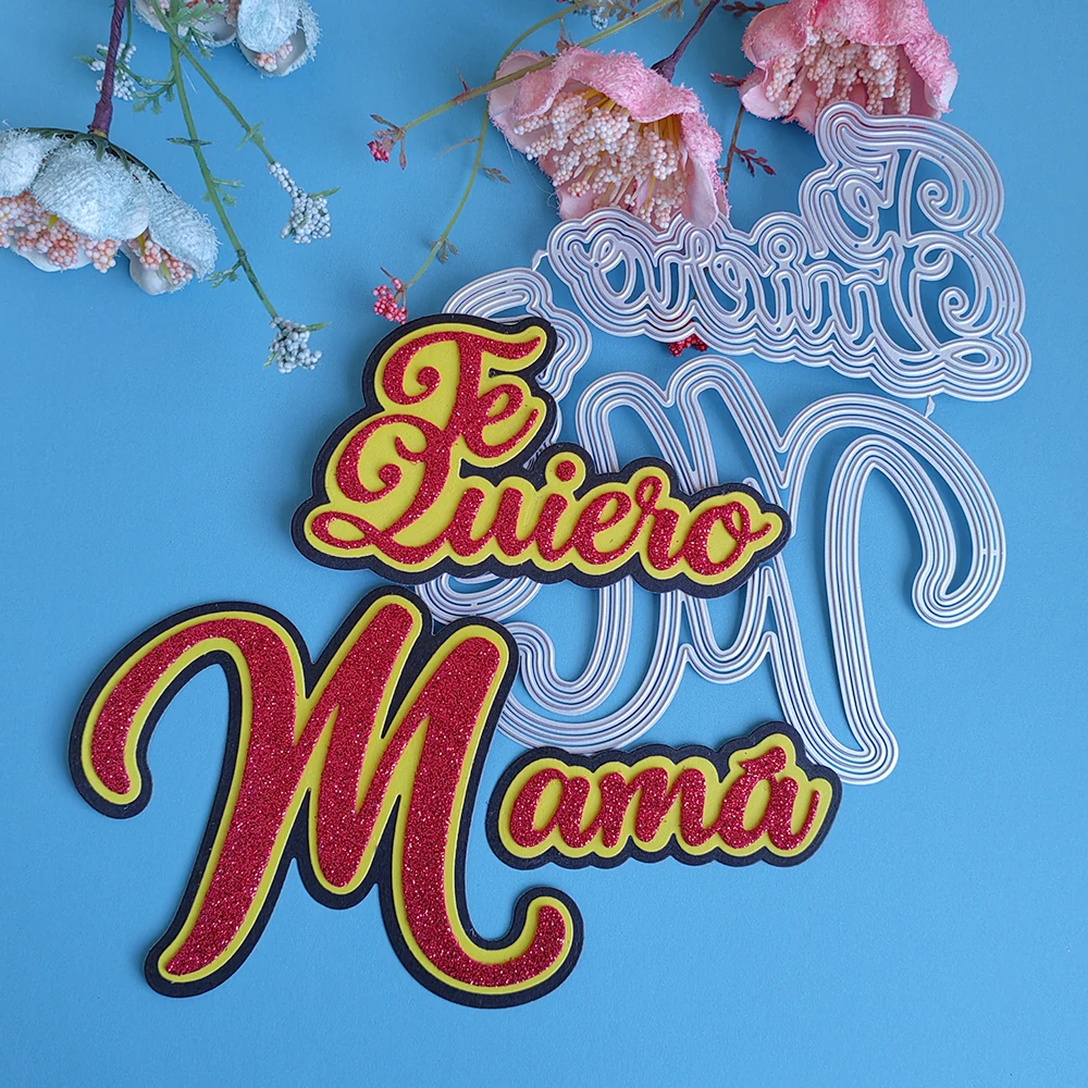 

EXQUISITE SPANISH TE LUIEEO MAMA cutting dies DIY scrapbook, embossed card, photo album decoration, handmade crafts