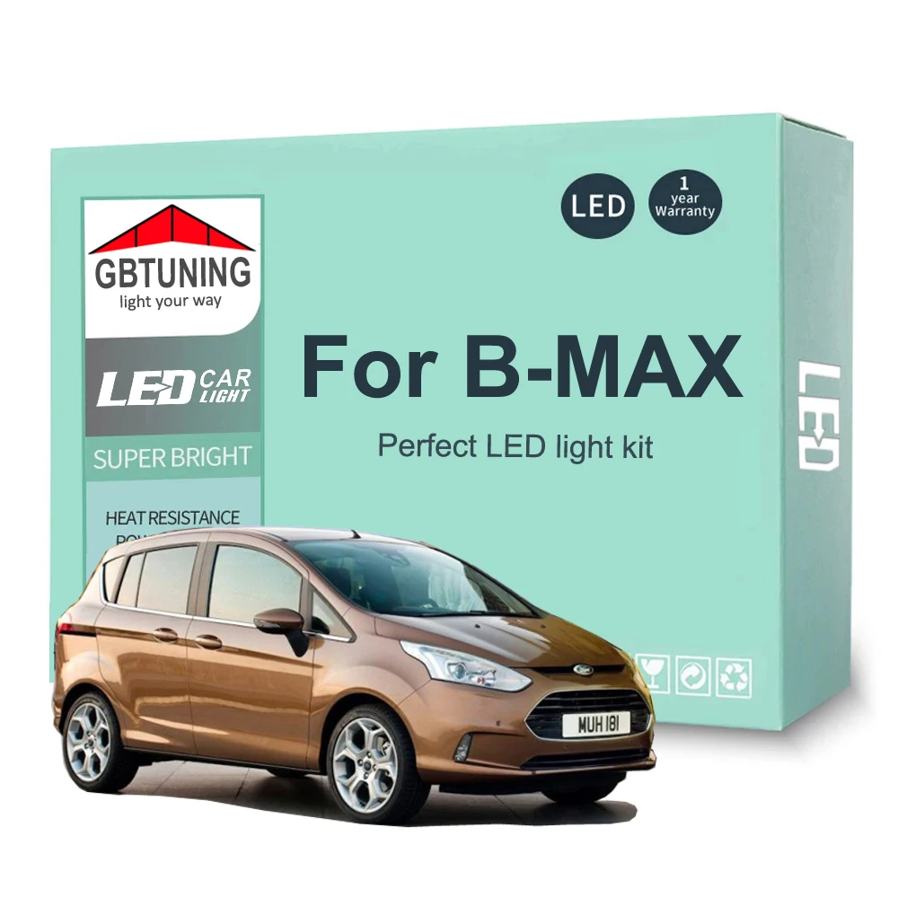 

11Pcs LED Interior Light Bulb Kit For Ford B-MAX B MAX BMAX 2012 2013 2014 2015 2016 2017 2018 Car Map Dome Trunk Lamp Canbus