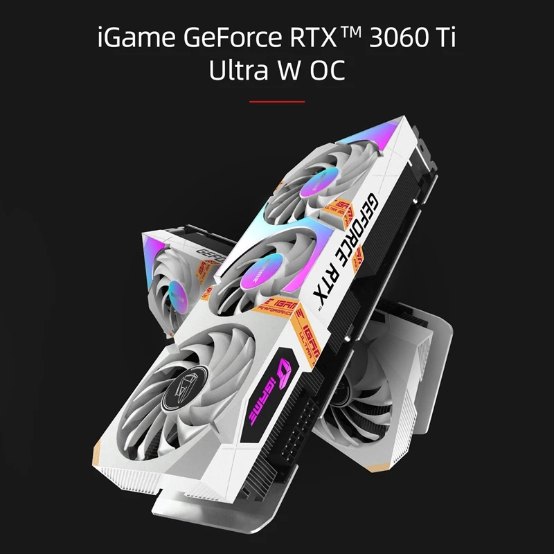 

COLORFUL Igame Geforce RTX 3060 Ti Ultra W OC Graphics Card 8GB GDDR6 256 Bit 8Nm 14Gbps 1410Mhz 1665Mhz 3DP+HD Video Card