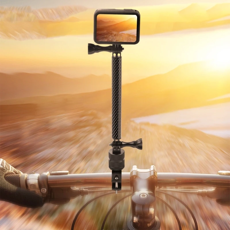 

Fran-T15B Universal Action Motion Camera Aluminum Alloy Carbon Fiber Extension Rod For insta 360 one R Camera for GoPro hero 10