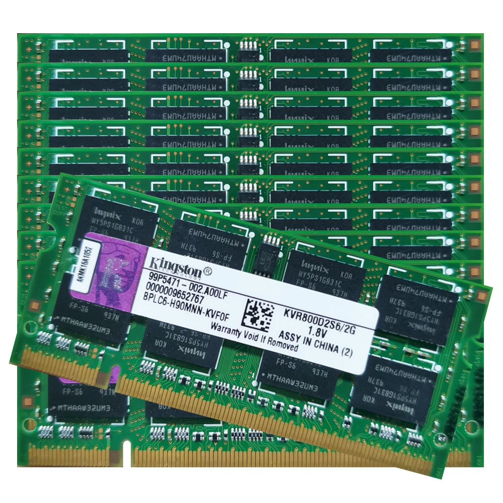 

Оперативная память DDR2 2 ГБ 4 ГБ SODIMM для ноутбука, 50 шт., PC2 553 667 800 МГц 1,8 в, память DDR2 RAM для ноутбука 2 Гб