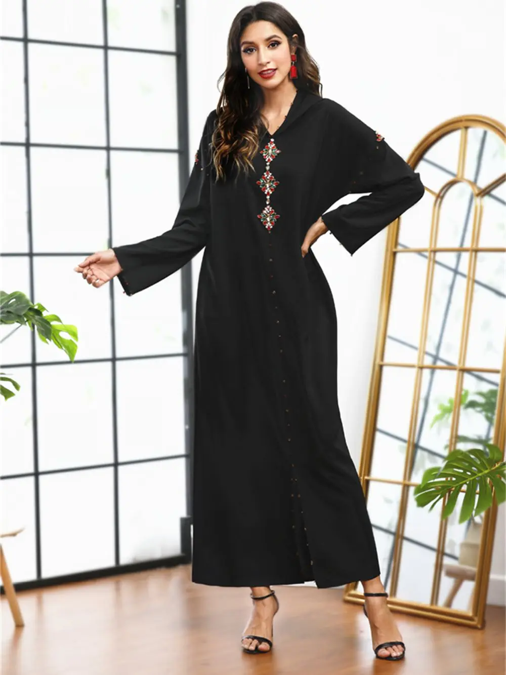 Ramadan Eid Mubarak Robe Femme Musulmane Kaftans For Women Dubai Abaya Turkey Muslim Long Hijab Dress Islam Clothing Caftan