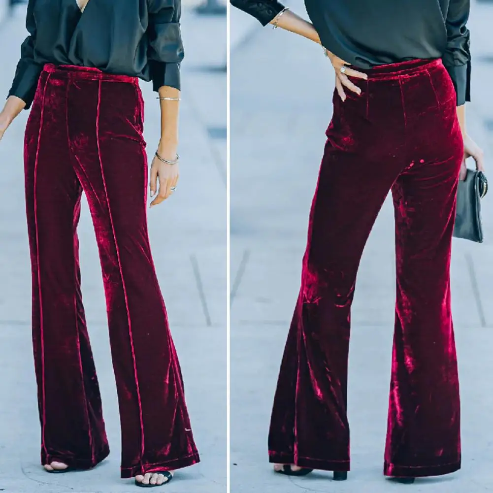 

Long Chic Elastic Waist Autumn Trousers Full Length Women Autumn Pants Soft for Work