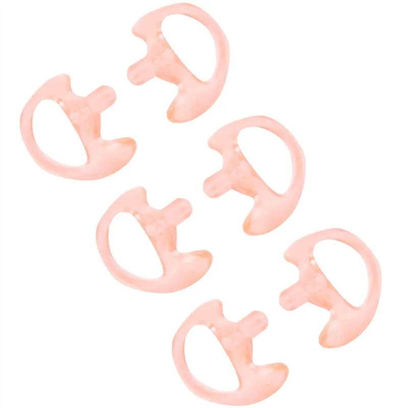 Soft Silicone Ear Insert Two Way Radio Ear Mold Replacement for Walkie Talkie Acoustic Coil Tube Earpiece (Pink 3 Pair Medium)