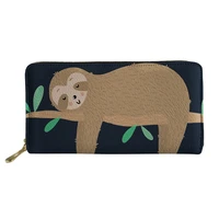 cartoon sloth pattern new style wallet aesthetics practical long money bag women girl zipper%c2%a0necessity credit card holder