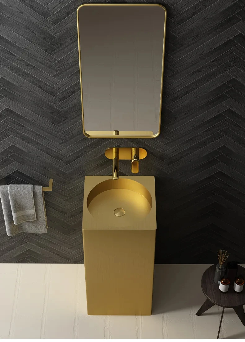 Новая художественная раковина SUS304 из нержавеющей стали 800*410 мм напольная