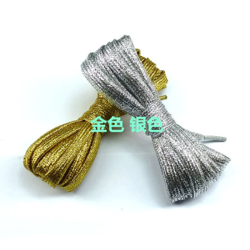 

Men and Women Couple Solid Color Wire Drawing Material Flat Width1.0cm Guaranteed No Fading and Lengthened Gold and Silver Shini