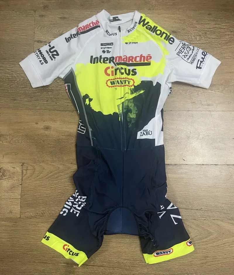 Комбидресс лазерной резки INTERMARCHÉ-WANTY TEAM L035 короткий велокостюм Джерси