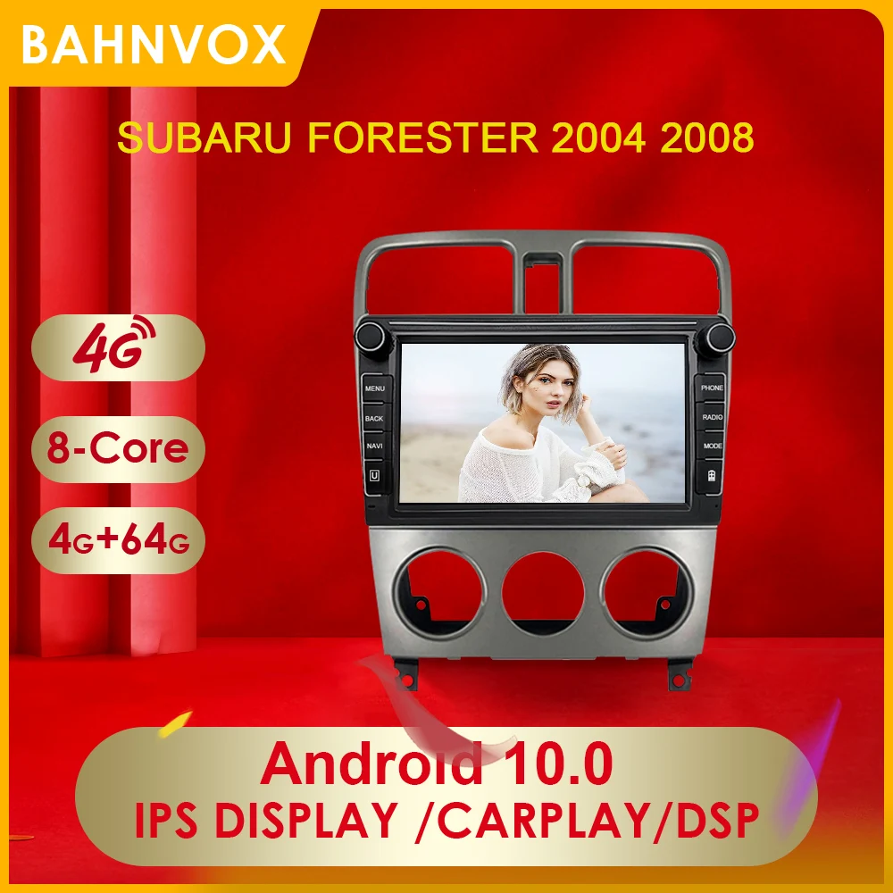 

2 Din Android 10,0 автомобильный радиоприемник, мультимедийный плеер для Subaru Forester 2004 - 2008 Carplay DSP 4G IPS, Автомобильная GPS-навигация