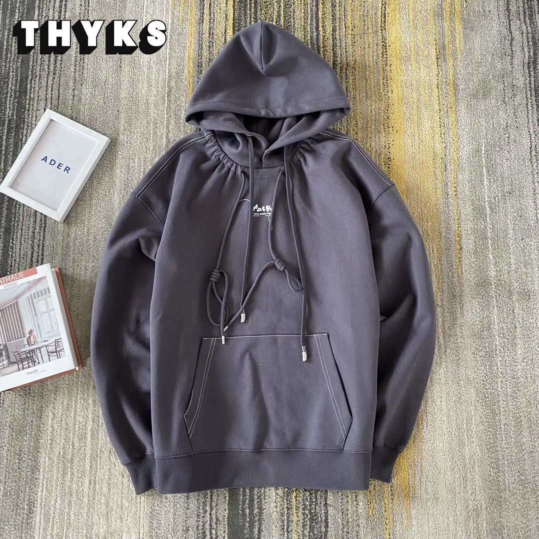 

ADER ERROR High Quality 1:1 Fall/Winter Unisex New Drawstring Hoodie ADER Embroidered Letters Korean Fashion Oversized Hoodies