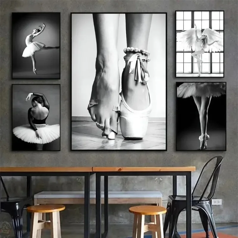 Классическая балетная балерина с принтом на холсте водонепроницаемые чернила