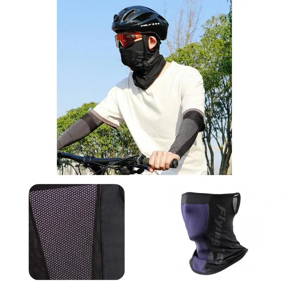 

Universal Breathable Practical Motorcycle Face Scarf Black/Purple Cycling Scarf Quick Drying for Riding