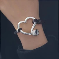 leather alloy bead uno de 50 bracelet silver clasp fashion with logo wholesale new 2021 european fashion gift bracelet