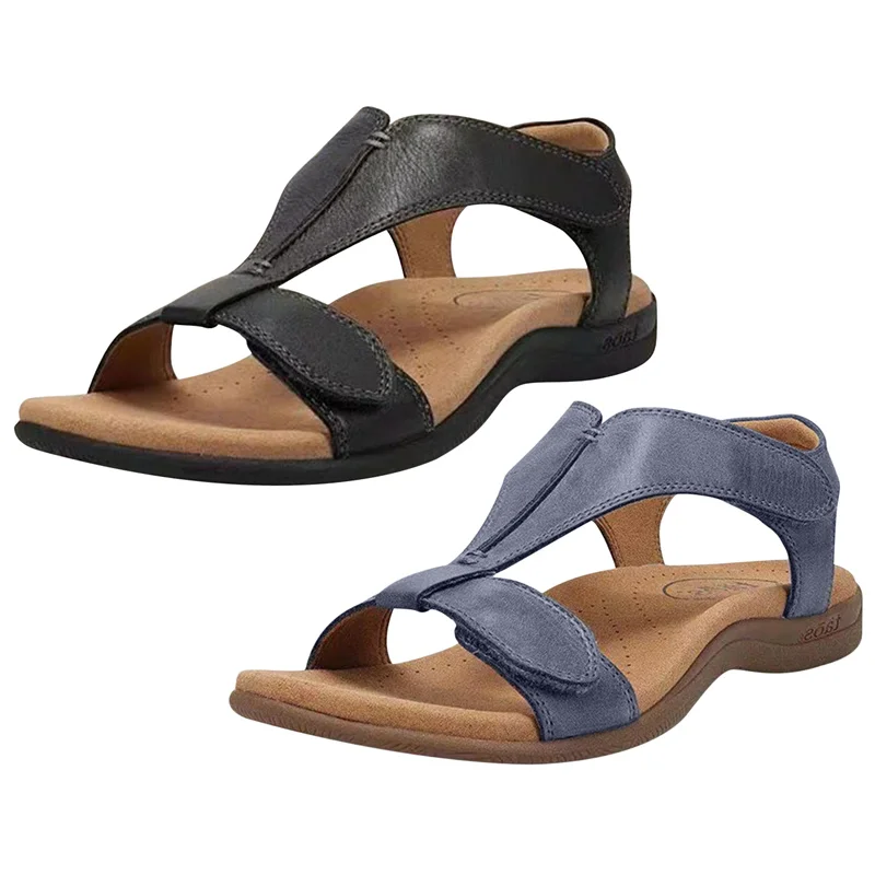 Casual Women Sandals Buckle Open Toe Summer Arch Of Foot Sandals Vintage Wedge Slippers Platform Sandals Beach Sandals