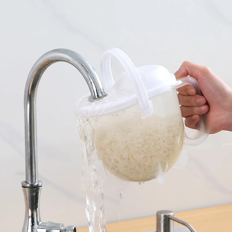 

Kitchen Automatic Rice Washer Quickly Beans Cleaning Strainer Cereals Washing Filter Rice Sieve Colander Basket Kitchen Tools