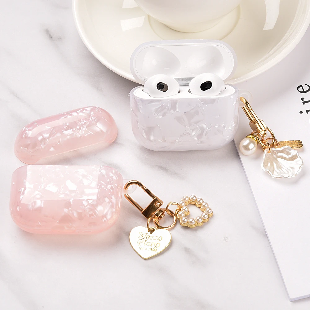 

For Airpods 3 Case Luxury Design With Pendant Wireless Headphone Cover Fritillary Earphone Shell Funda For Apple Air Pod Pro 3 2