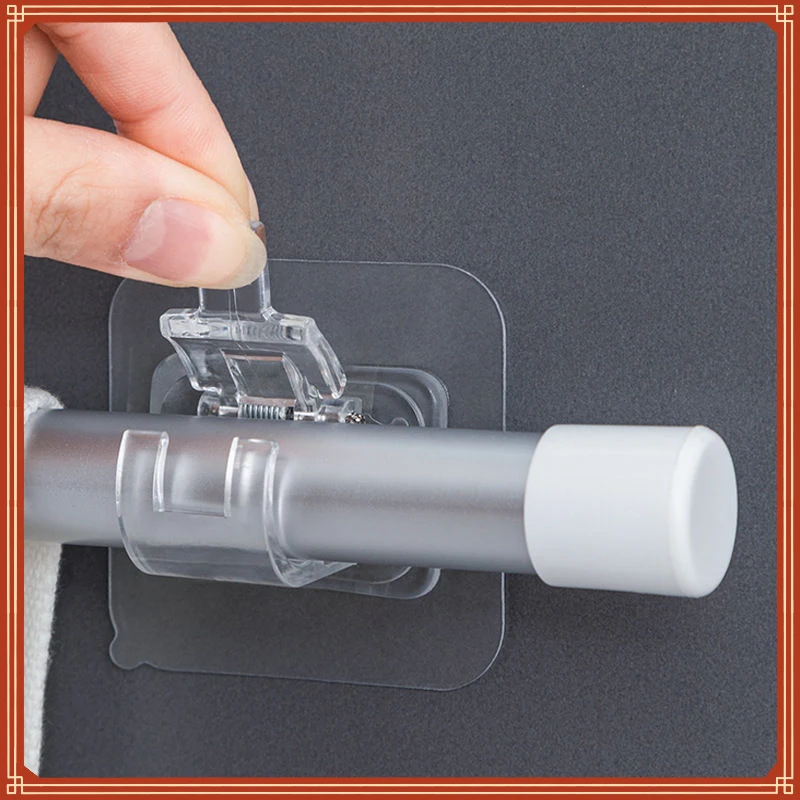 

Регулируемый держатель для карниза, зажимы, крючки, держатели для кронштейнов, клейкие настенные зажимы для штор, подвесная стойка, крючок