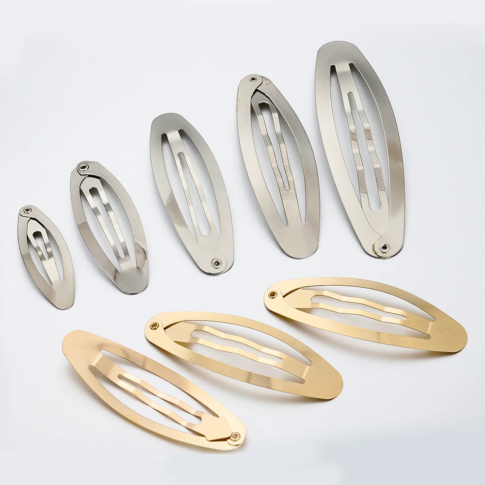 

20Pcs Metal Hair Clips 40/50/60/70/80mm Blank Oval Hairpins Base for Jewelry Making DIY Barrette Hairgrip Hairclip Accessories
