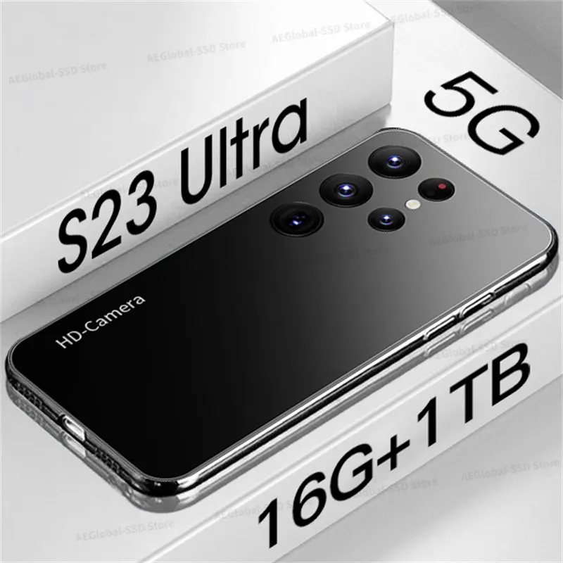

New S23 Ultra 6.8inch 5G Smartphone Android 12 Sanpdragon 8 Gen 1 Cellphones Unlock 6000mAh 16GB+1TB Global Version Mobile Phone