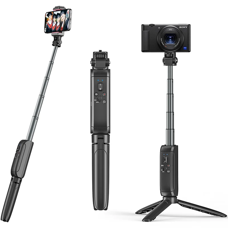 

Ulanzi MT-40 Wireless Bluetooth Selfie Stick For iPhone 12 Pro Max 12 Mini Gopro Camera With Remote Control Mini Tripod Foldable