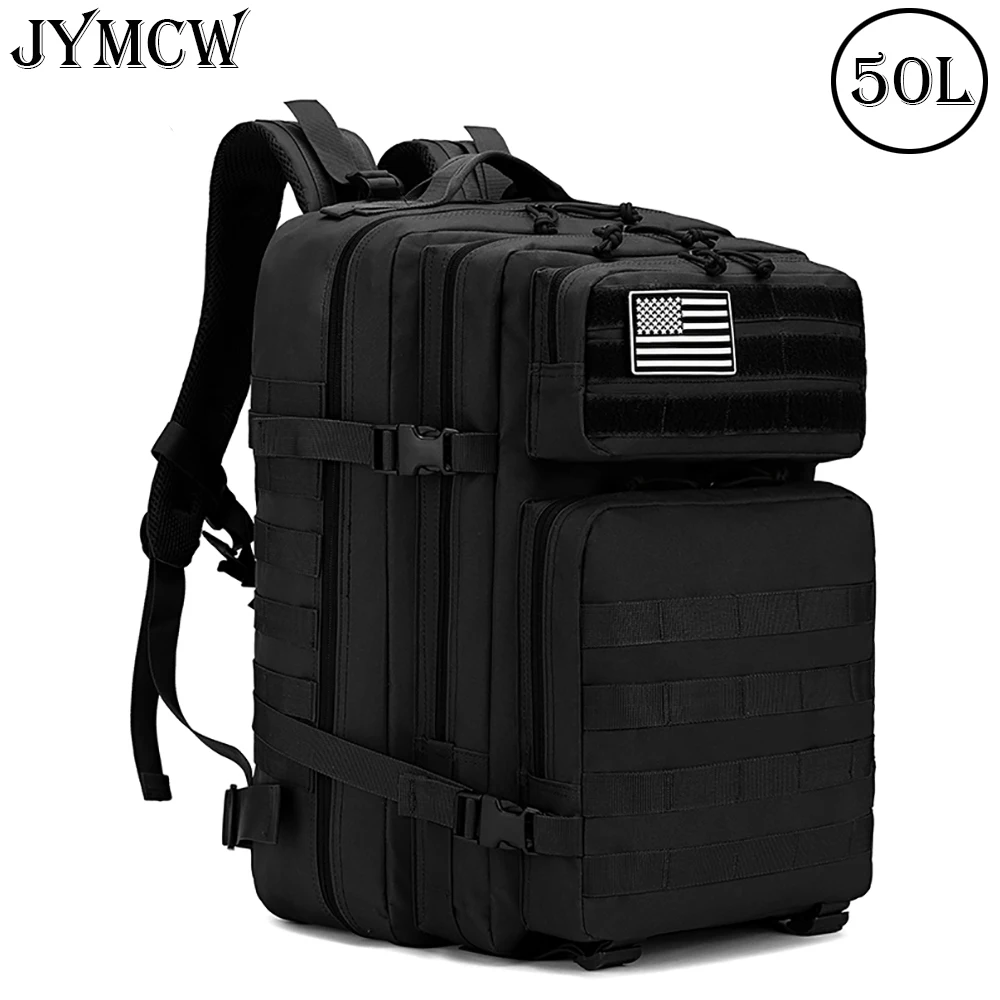 

50L Camouflage Army Backpack Men Military Tactical Bags Assault Molle backpack Hunting Trekking Rucksack Waterproof Bug Out Bag