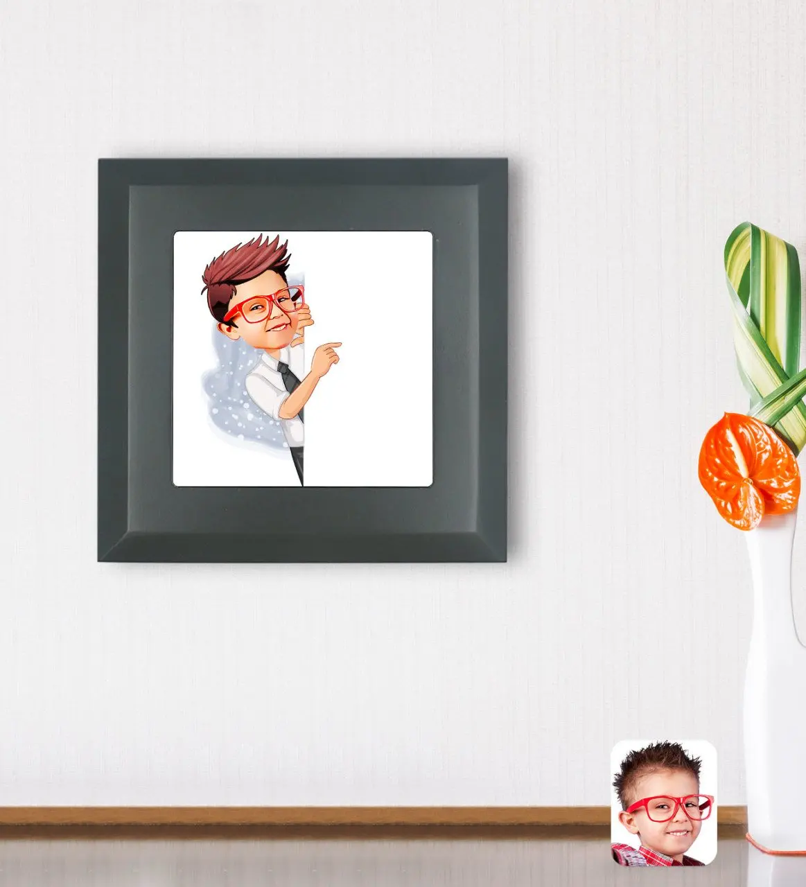 

Персонализированная Мужская Детская фотография, деревянная рамка, фотография стены