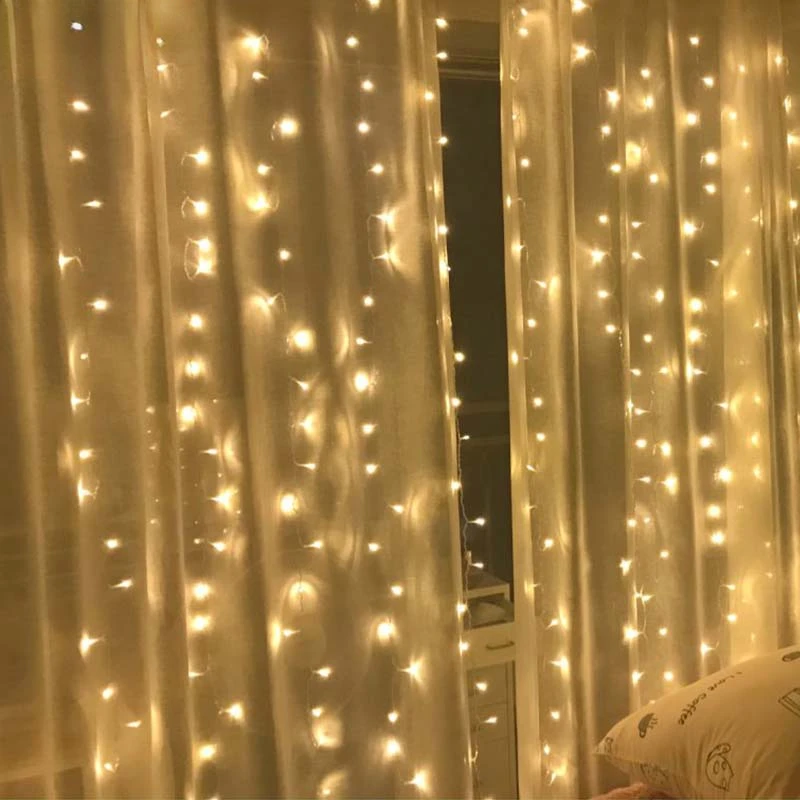

Сказочная Гирлянда-занавеска, 900 светодиодных лампочек, рождественское уличное свадебное Освещение для дома, вечеринки, сада, Декор