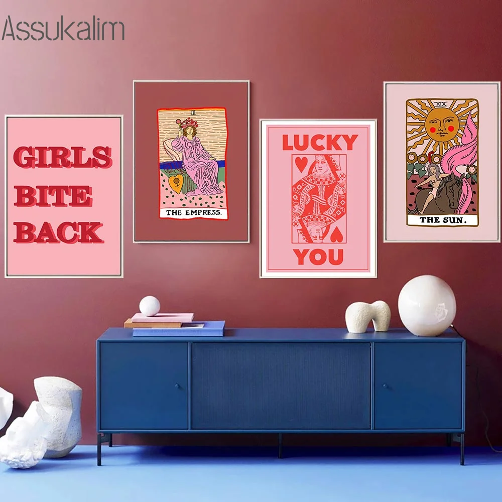 Настенные постеры с изображением игральных карт и солнца абстрактные картины на