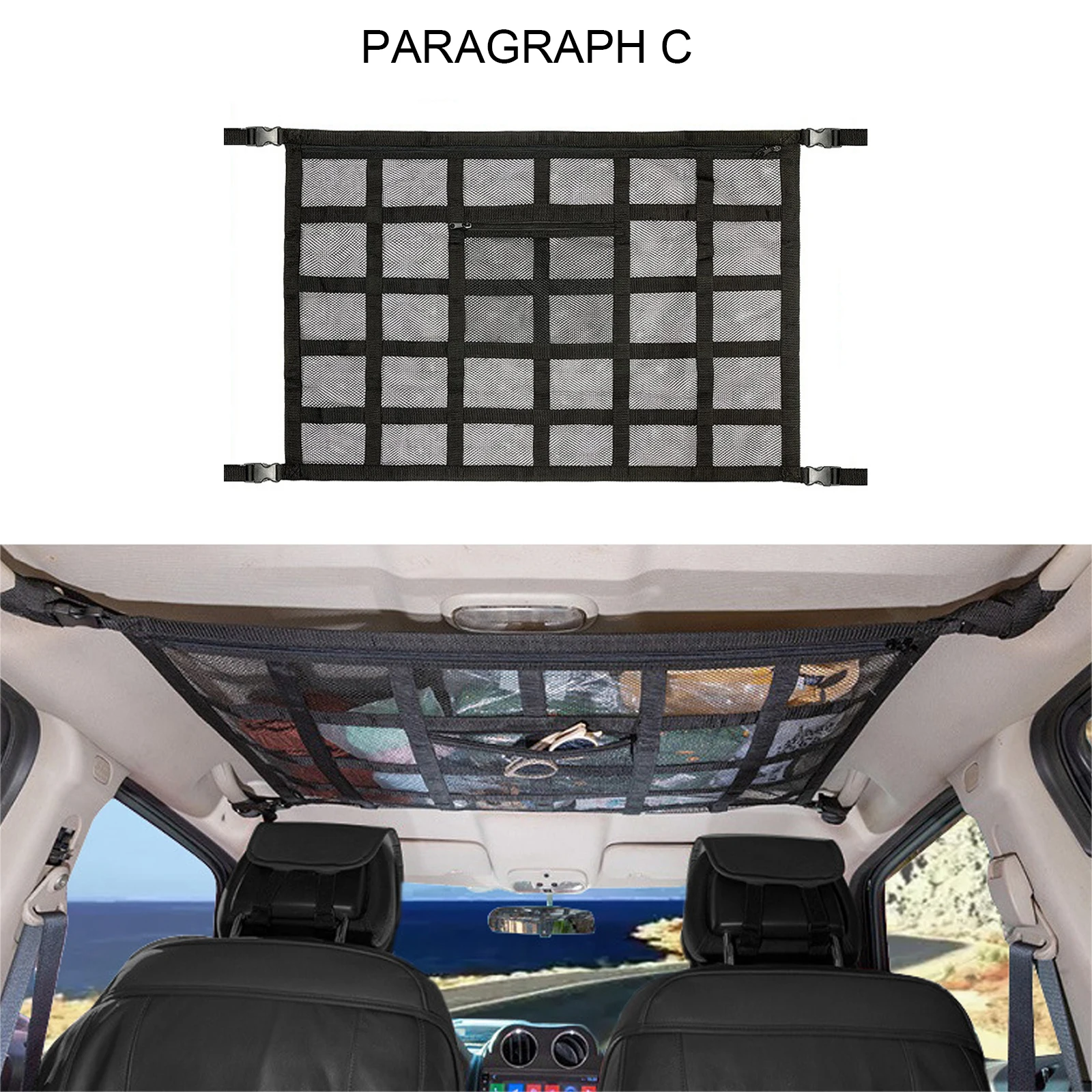 

Car Ceiling Cargo Net Car Ceiling Cargo Net Pocket Cargo Net For SUV Load Bearing Car Camping Essentials Truck SUV Road Trip