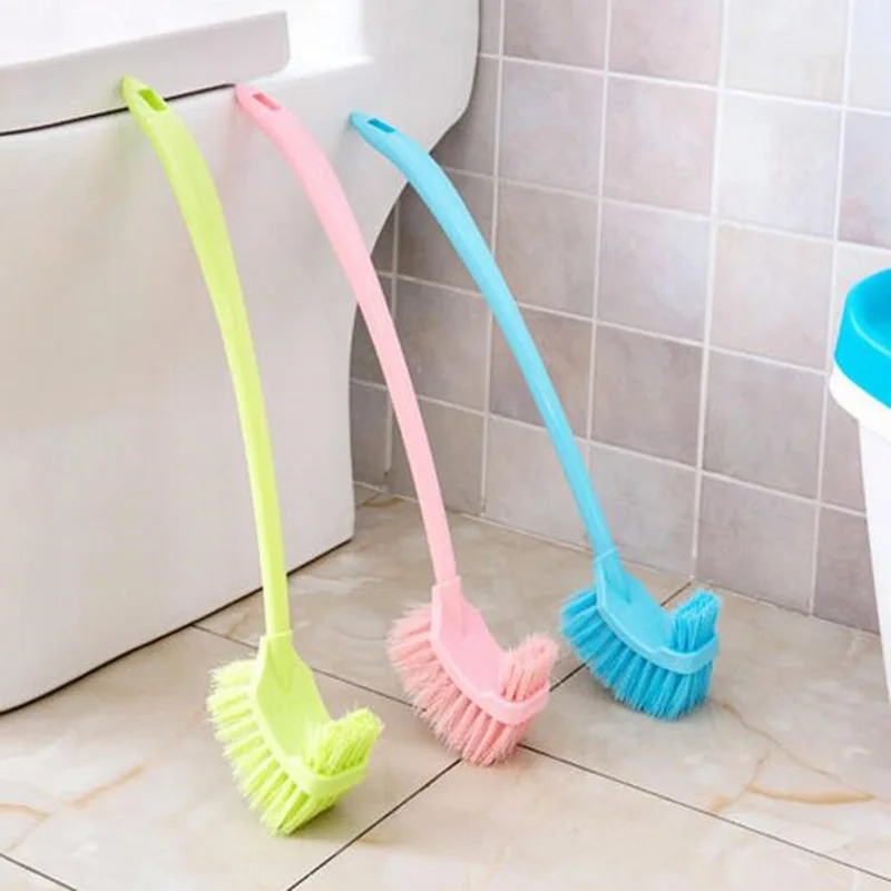 Plastic Curved Long Handle Toilet Brush Toilet Cleaning Multi-purpose Brush