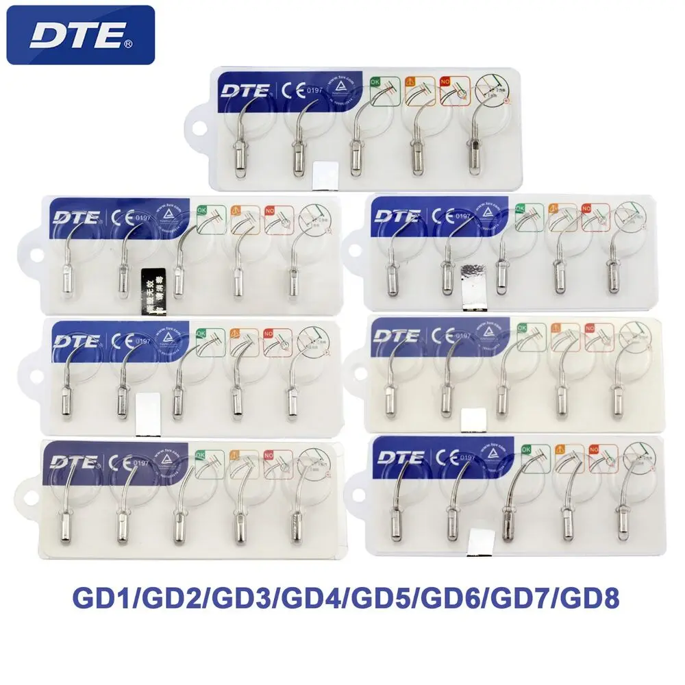 100% Woodpecker DTE Dental Ultrasonic Scaler Tips GD1 2 3 4 5 6 7 8 NSK Satelec