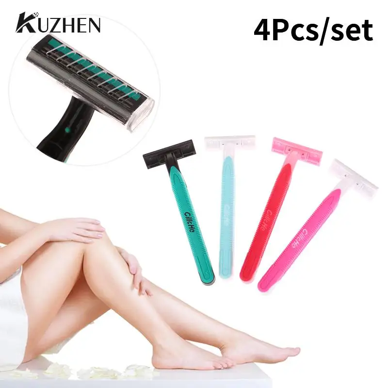 

4 шт. Женская бритва для обрезки тела, Женская бритва, профессиональная гладкая портативная Безопасная бритва