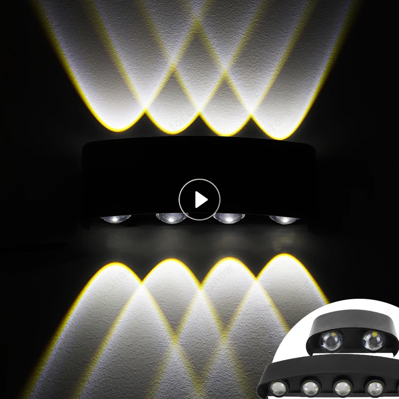 

Led Wall Lamp Aluminum Outdoor IP65 Waterproof Up Down Wall Light For Home Stair Bedroom Bedside Bathroom Corridor Night Light