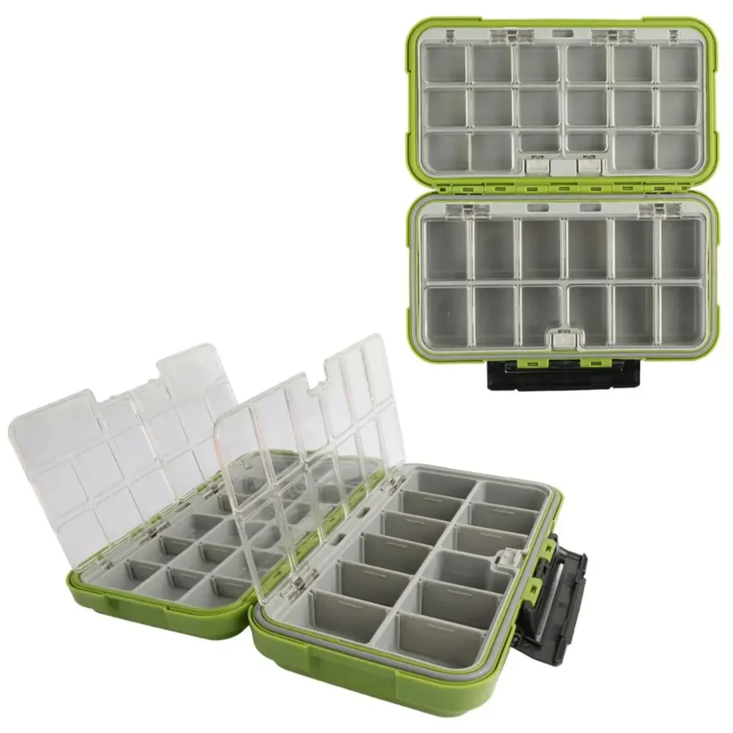 Двухслойная жесткая пластиковая коробка для рыбалки приманки или грузила