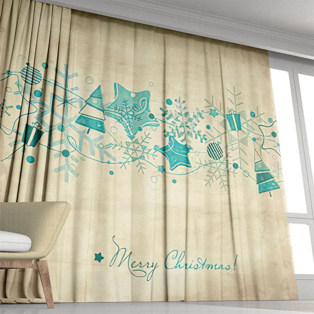 Рождественский шар снежинка полупрозрачные шторы винтажные рождественские