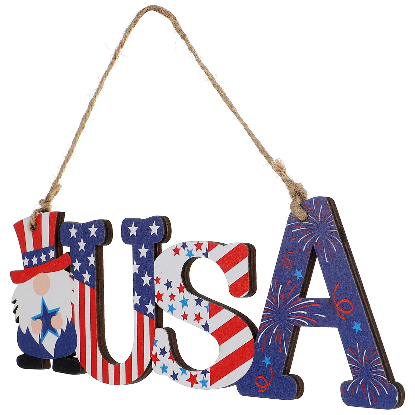 

Hanging Plaque Wooden Signs Independence Day Supply American Home Decor Front Door Ornament Listing Desktop Adorn