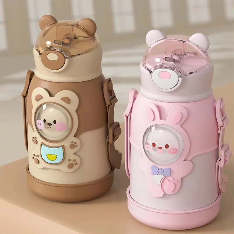

Leak-proof Insulation Vacuum Flasks 500ml Stainless Steel Cute Cartoon Thermos Cup Kawaii 316 Stainless Steel Water Bottle Cute