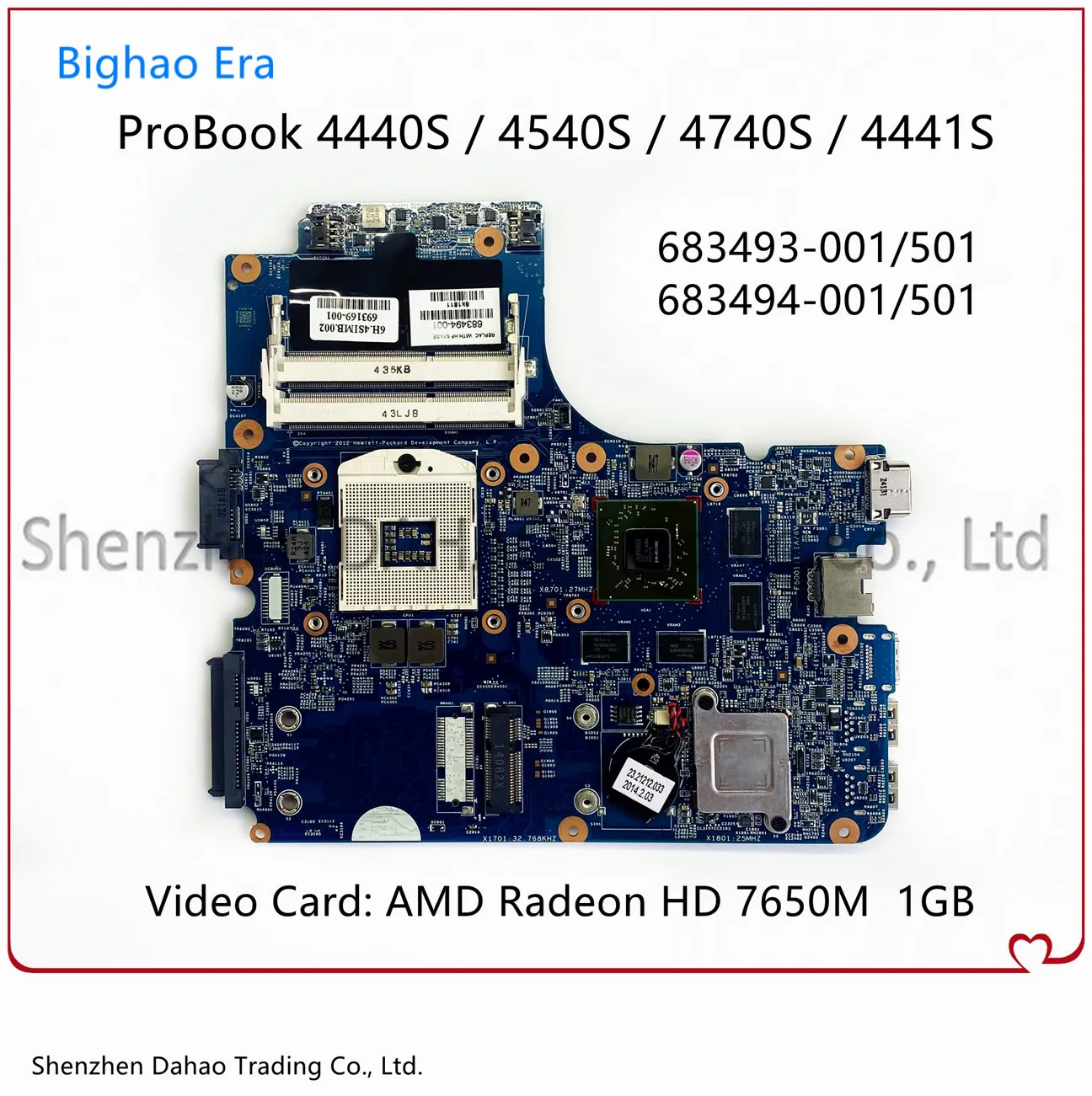 

Материнская плата для ноутбука HP ProBook 4440S 4441S 4740S 4540S с HM76 HD7650M 1G-GPU 693168-001 683493-601 683494-001 683493-501