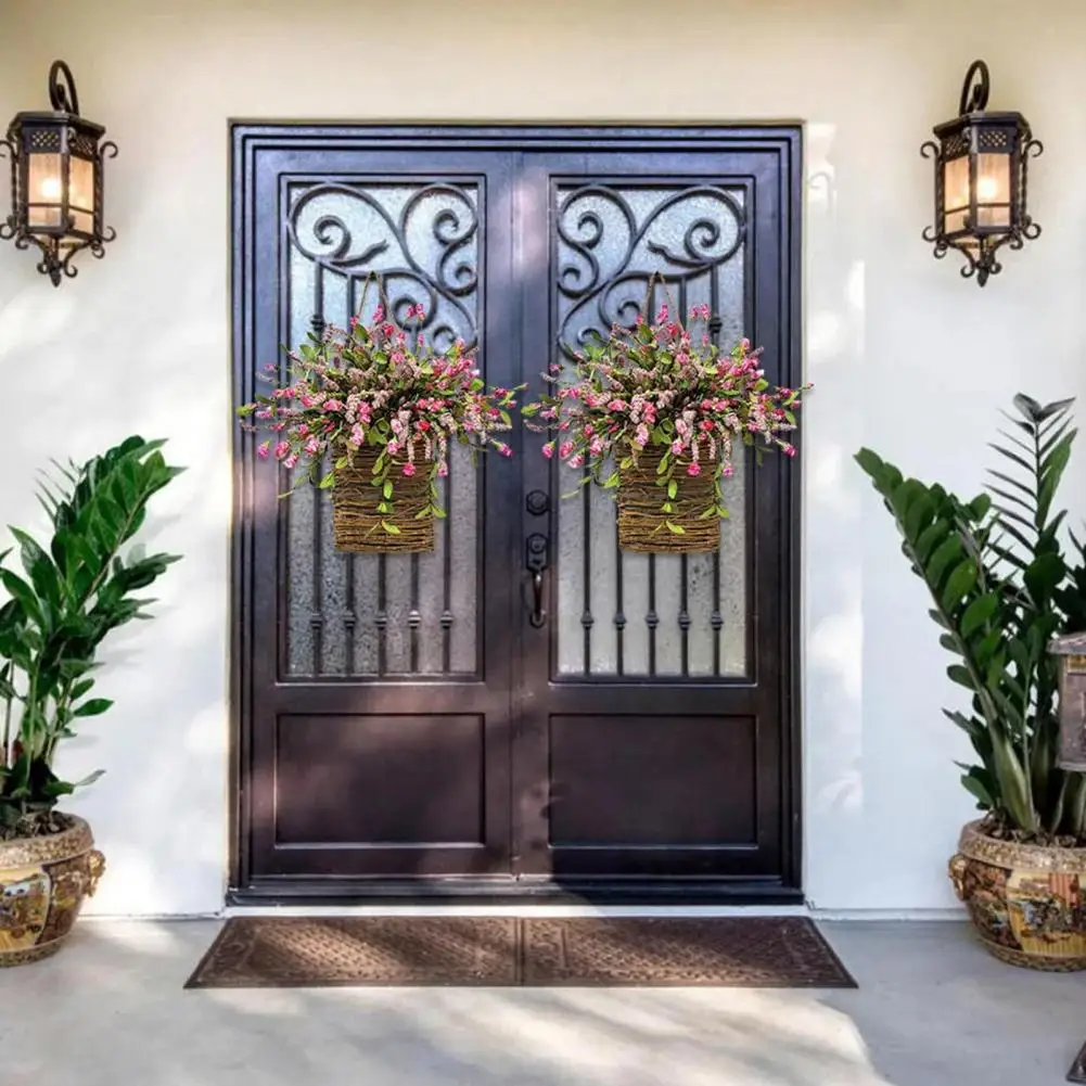 

Висячая цветочная гирлянда, модная, без полива, легкая в обслуживании гирлянда из ягод, корзина, праздничная фотография, фотореквизит