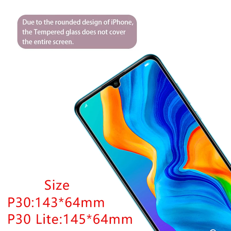 Защита экрана для huawei p30 lite защитное закаленное стекло на p30lite p 30 легкая пленка