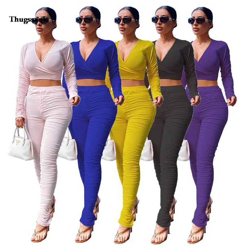

2023 Fashion hot long-sleeved T-shirt pants clothing spring two-piece set