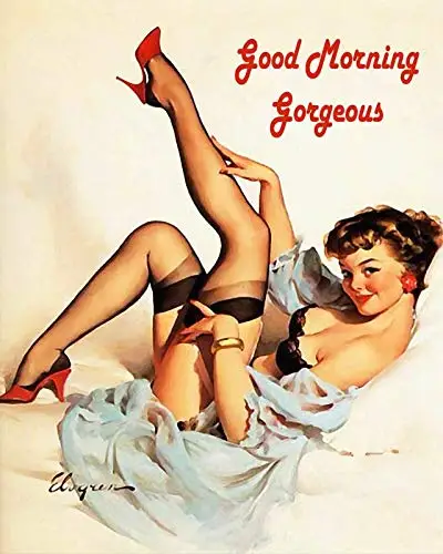 Good Morning Pinup-винтажный художественный Рисунок металлическая фотография винтажный