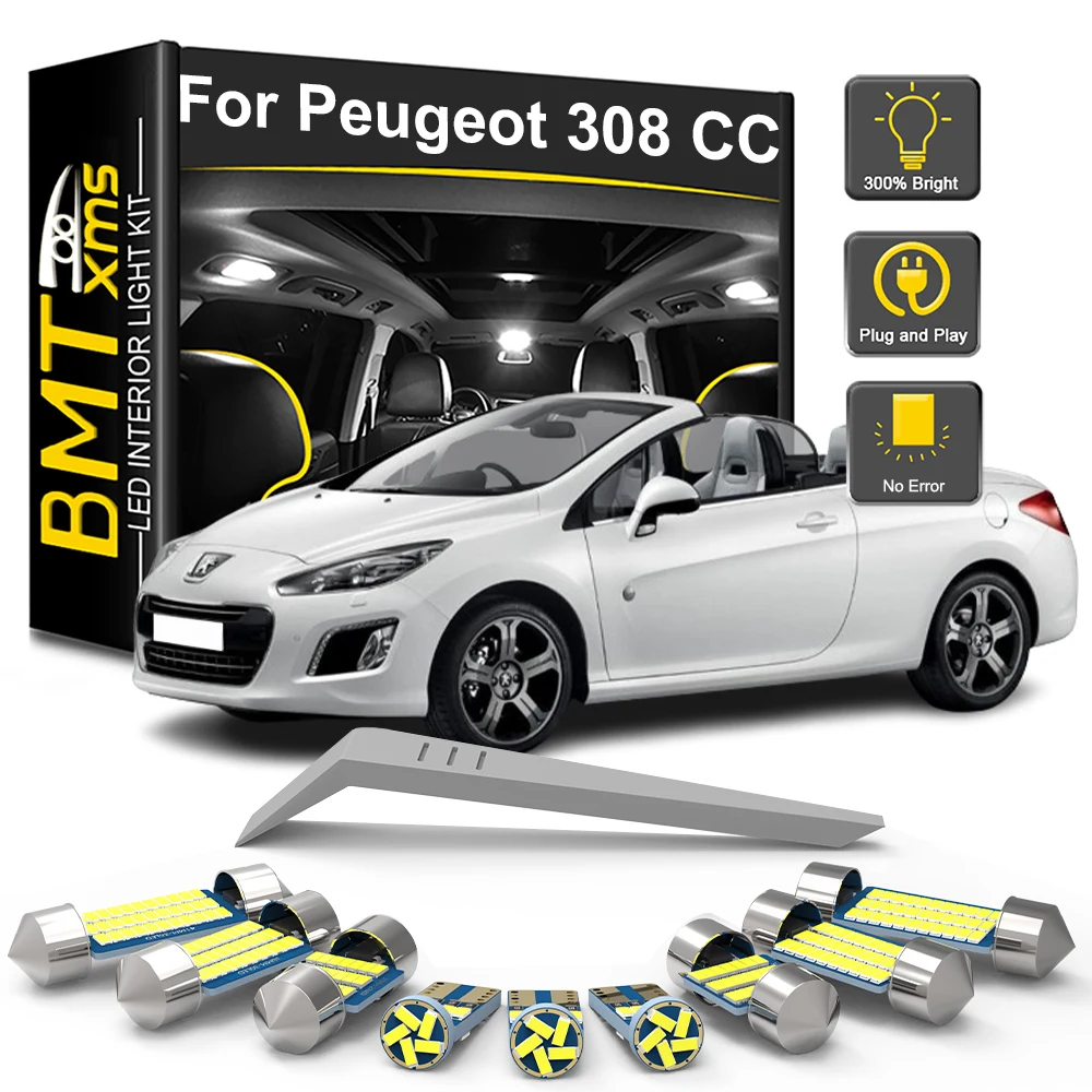 Bmtxms 18 Шт. Комплект Светодиодного Внутреннего Освещения Для Peugeot 308 Cc Cabrio 2009-2014