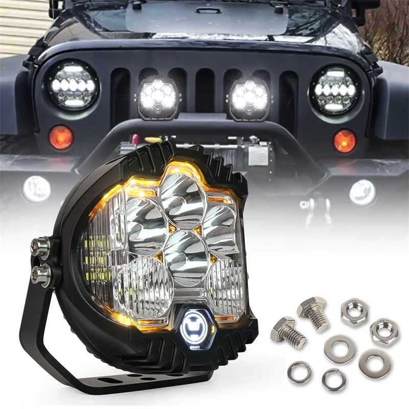 

Светодиодные фары EURS дальнего/ближнего света для автомобилей, 5 дюймов, 50 Вт, 5000 лм, 6 светодиодный одов для мотоциклов нива, Jeep Wrangler, Lada, внедо...