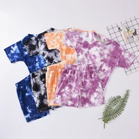 toddler kids baby outfit set baby set tie dye short sleeved childrens suit casual boys and girls two piece suit boy clothes