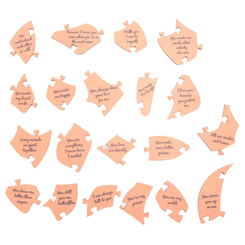 32 шт. Причины почему люблю тебя деревянная головоломка с сердечками как показано